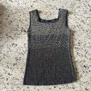 Chic Black and Silver Women's Tank Top